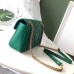 Gucci Green GG Marmont Small Matelasse Shoulder Bag