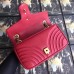 Gucci Red GG Marmont Small Matelasse Shoulder Bag