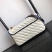 Gucci GG Marmont Small Shoulder Bag In White Diagonal Leather