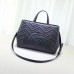 Gucci 443505 GG Marmont medium matelassé top handle bags Black