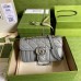 Gucci GG Marmont Mini Shoulder Bag In Grey Matelasse Leather