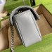 Gucci GG Marmont Mini Shoulder Bag In Grey Matelasse Leather
