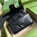 Gucci Black GG Marmont Mini Shoulder Bag with Black Hardware
