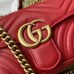 Gucci Red GG Marmont Mini Matelasse Shoulder Bag