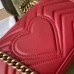 Gucci Red GG Marmont Mini Matelasse Shoulder Bag