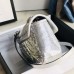 Gucci GG Marmont Mini Shouler Bag In Silk With Silver Sequin