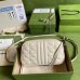 Gucci GG Marmont Small Shoulder Bag In White Matelasse Leather