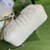 Gucci GG Marmont Small Shoulder Bag In White Matelasse Leather