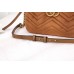 Gucci Brown GG Marmont Velvet Small Shoulder Bag