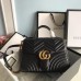 Gucci Black GG Marmont Small Shoulder Bag With Handle