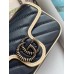 Gucci GG Marmont Super Mini Bag In Blue Diagonal Leather