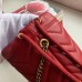 Gucci GG Marmont Mini Bucket Bag In Red Matelasse Leather