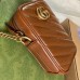 Gucci GG Marmont Mini Bag In Brown Diagonal Matelasse Leather