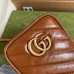 Gucci GG Marmont Mini Bag In Brown Diagonal Matelasse Leather