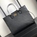 Gucci 627332 GG Marmont medium tote bag in Black matelassé leather