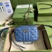 Gucci GG Marmont Mini Camera Bag In Blue Matelasse Leather