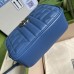 Gucci GG Marmont Mini Camera Bag In Blue Matelasse Leather