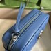Gucci GG Marmont Mini Camera Bag In Blue Matelasse Leather