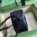 Gucci Black GG Marmont Mini Camera Bag with Black Hardware