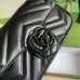 Gucci GG Marmont In Black Matelasse Leather Belt Bag