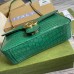 Gucci GG Marmont Small Bag In Green Crocodile Embossed Leather