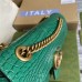 Gucci GG Marmont Small Bag In Green Crocodile Embossed Leather