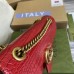 Gucci GG Marmont Small Bag In Red Crocodile Embossed Leather