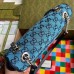 Gucci Blue GG Marmont Multicolor Canvas Small Bag