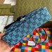 Gucci Blue GG Marmont Multicolor Canvas Small Bag