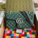 Gucci Green GG Marmont Multicolor Canvas Small Bag