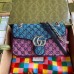 Gucci GG Marmont Multicolor Canvas Small Pink Bag