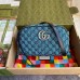 Gucci Blue GG Marmont Multicolor Small Shoulder Bag