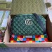 Gucci Green GG Marmont Multicolor Small Shoulder Bag