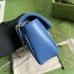 Gucci GG Marmont Super Mini Bag In Blue Matelasse Leather