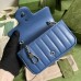 Gucci GG Marmont Super Mini Bag In Blue Matelasse Leather