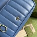 Gucci GG Marmont Super Mini Bag In Blue Matelasse Leather