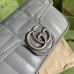 Gucci GG Marmont Super Mini Bag In Grey Matelasse Leather