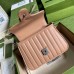 Gucci GG Marmont Mini Top Handle Bag In Beige Matelasse Leather