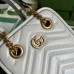 Gucci GG Marmont Mini Bag In White Matelasse Chevron Leather