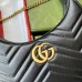 Gucci GG Marmont Half-moon-shaped Bag In Black Leather