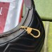 Gucci GG Marmont Half-moon-shaped Bag In Black Leather