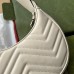 Gucci GG Marmont Half-moon-shaped Bag In White Leather