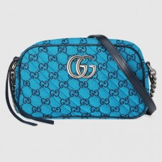 Gucci Blue GG Marmont Multicolor Small Shoulder Bag