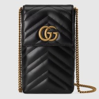 Gucci GG Marmont Mini Bag In Black Matelasse Calfskin