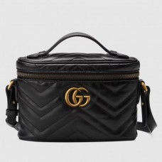 Gucci GG Marmont Mini Bag In Black Matelasse Leather