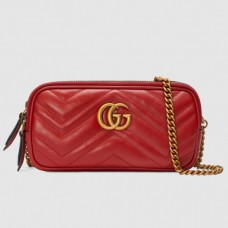Gucci GG Marmont Mini Chain Bag 546581 Red
