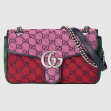 Gucci GG Marmont Multicolor Canvas Small Red Bag