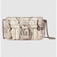 Gucci GG Marmont Supper Mini Bag In Python Embossed Leather