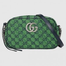 Gucci Green GG Marmont Multicolor Small Shoulder Bag