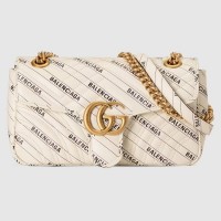 Gucci The Hacker Project Small GG Marmont White Bag